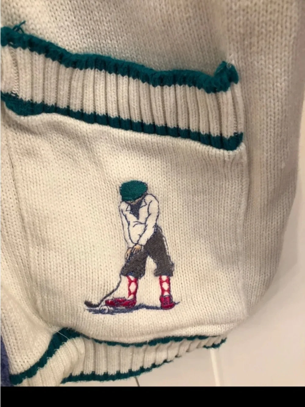 Vintage Pringle of Scotland Golf Cardigan Small - Picture 5 of 9